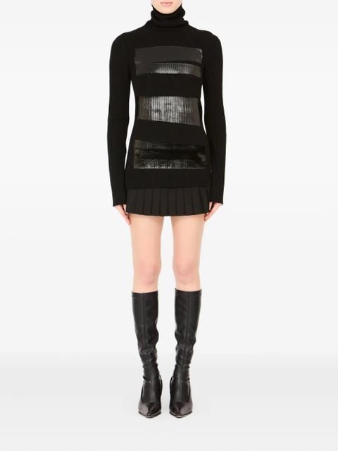 MM6 Maison Margiela ribbed turtleneck sweater - Black - zdjęcie produktu nr 2