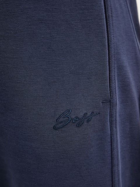 BOSS Orange spodnie dresowe damskie kolor granatowy gładkie 50547800