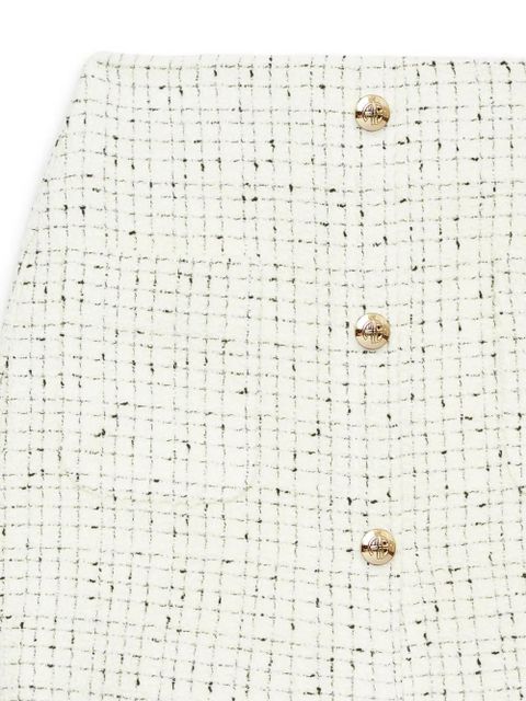 ANINE BING Mateo tweed miniskirt - White