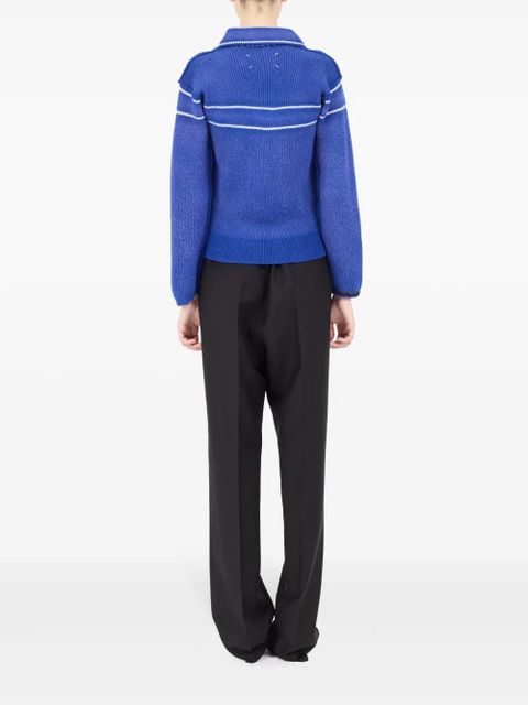 Maison Margiela striped cardigan - Blue
