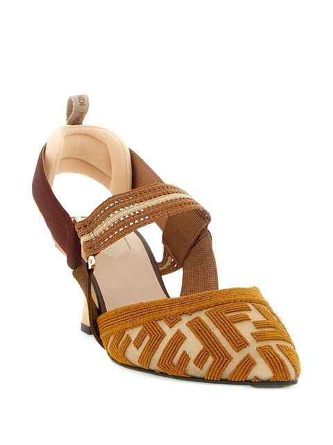 FENDI Hummingbird mesh pumps - Brown - zdjęcie produktu nr 2