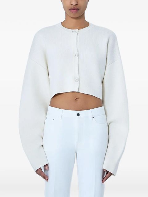 TOTEME cropped oversized cardigan - White - zdjęcie produktu nr 1