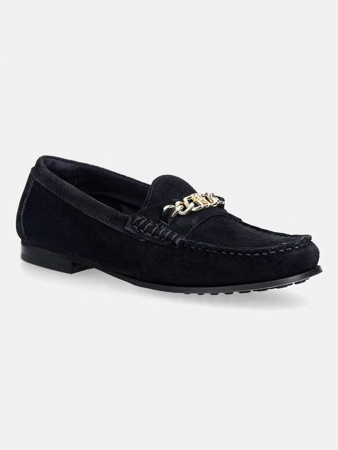 Tommy Hilfiger mokasyny damskie zamszowe TH CHAIN SUEDE LOAFER - zdjęcie produktu nr 2
