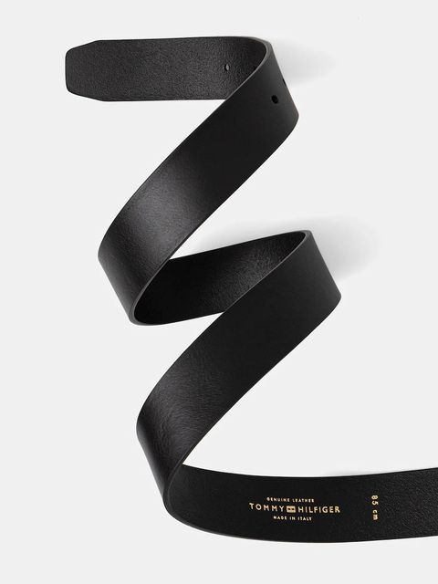 Tommy Hilfiger pasek skórzany damski kolor czarny AW0AW17757