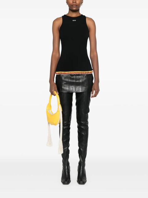 Off-White beaded tank top - Black - zdjęcie produktu nr 2