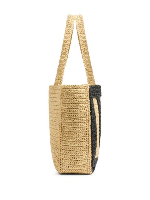 Valentino Garavani large Viva Superstar raffia tote bag - Neutrals