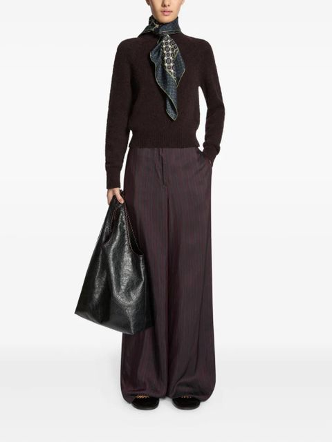 DRIES VAN NOTEN braided-edge leather tote bag - Black - zdjęcie produktu nr 2