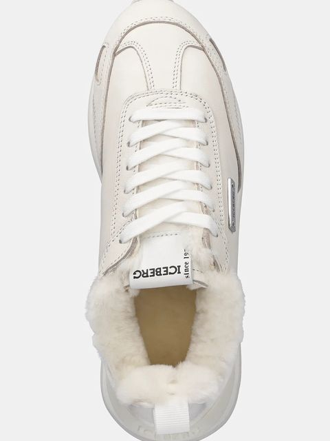 Iceberg sneakersy skórzane Loop damskie kolor beżowy ID232005