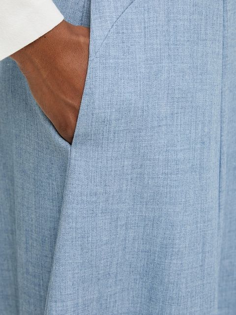 Answear.LAB spódnica kolor niebieski midi rozkloszowana - zdjęcie produktu nr 2