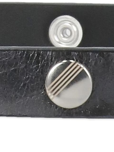 The Attico snap-button leather belt - Black