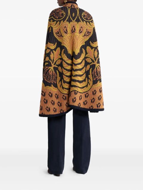 ETRO jacquard-pattern cape - Yellow