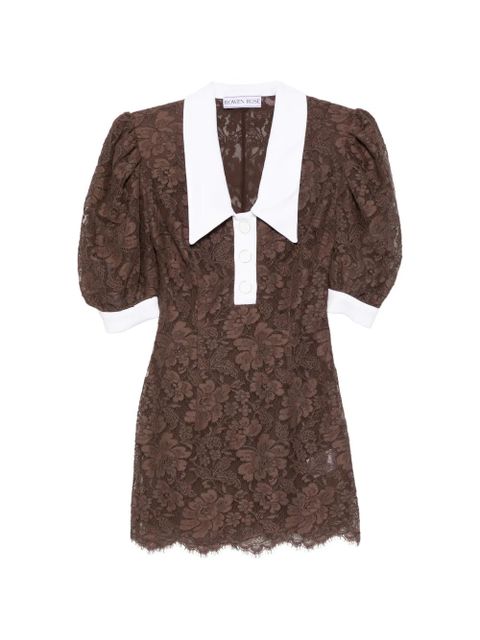Rowen Rose floral-lace mini dress - Brown - zdjęcie produktu nr 1