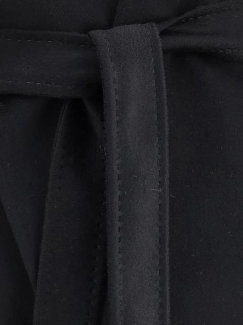 Max Mara hooded belt-fastening coat - Black