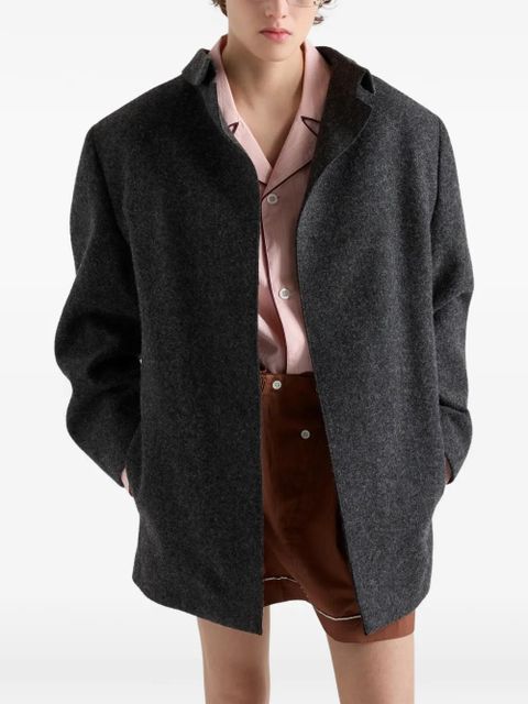 Prada single-breasted shetland wool jacket - Grey