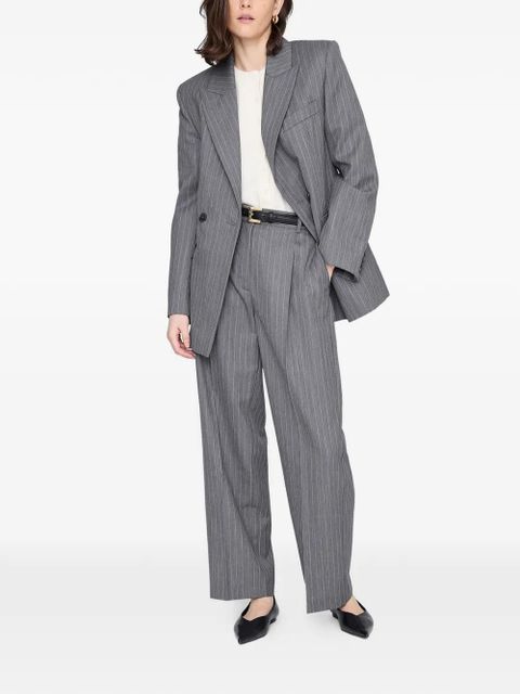 ANINE BING pinstripe-pattern trousers - Grey