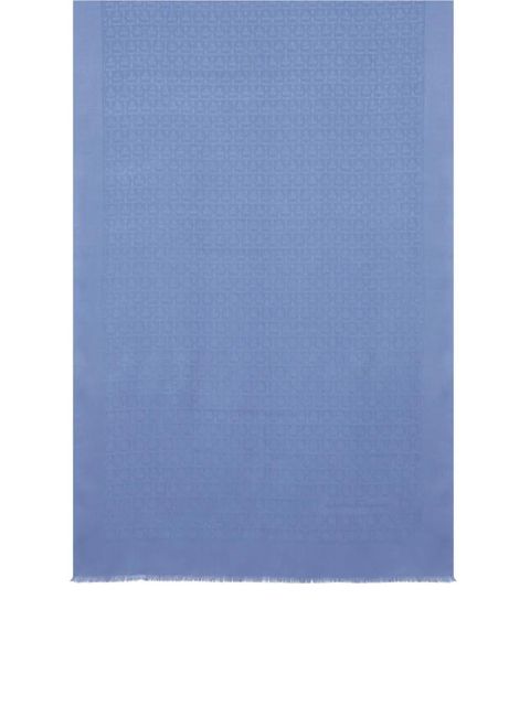 Ferragamo jacquard-logo scarf - Blue - zdjęcie produktu nr 2