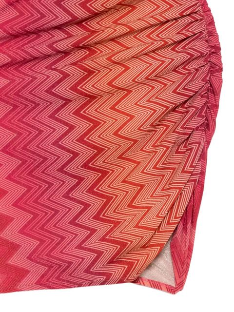 Missoni zig zag wrap skirt - Red