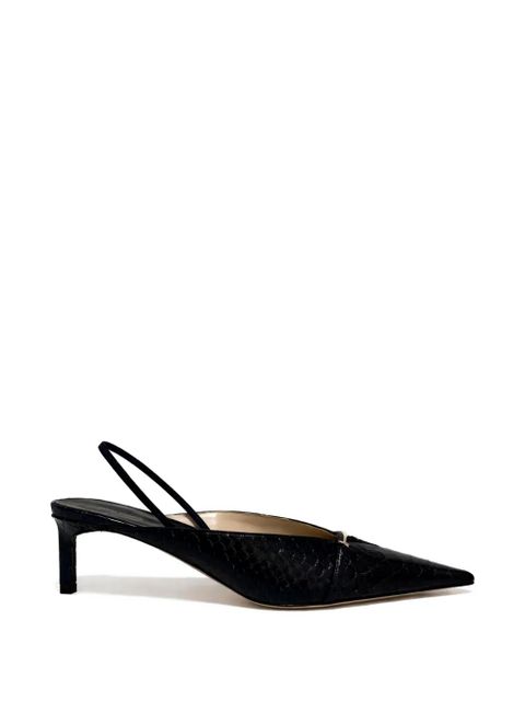 TOM FORD Julienne snakeskin-effect slingback pumps - Black - zdjęcie produktu nr 1