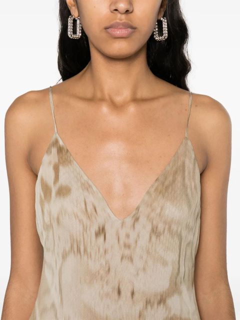 Blumarine tie-dye crepe maxi dress - Neutrals