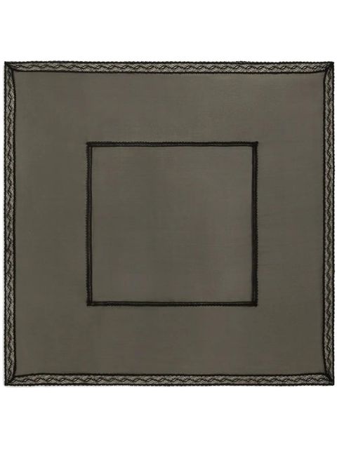 Dolce & Gabbana lace-trim foulard - Grey - zdjęcie produktu nr 1