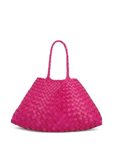 DRAGON DIFFUSION small Santa Croce woven shoulder bag - Pink - zdjęcie produktu nr 1