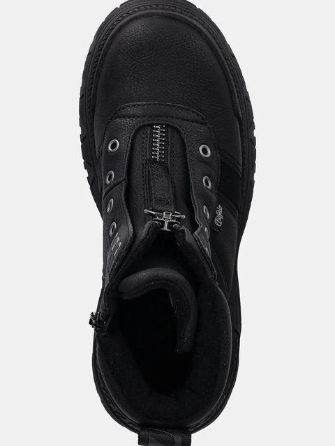Buffalo botki Fusion Front Zip damskie kolor czarny na platformie ocieplone 1270130-BLK