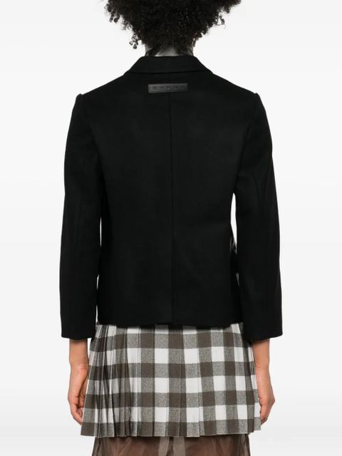 Marni leather-paneled wool jacket - Black