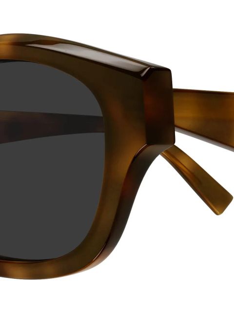 Saint Laurent Eyewear geometric-frame tortoiseshell sunglasses - Brown