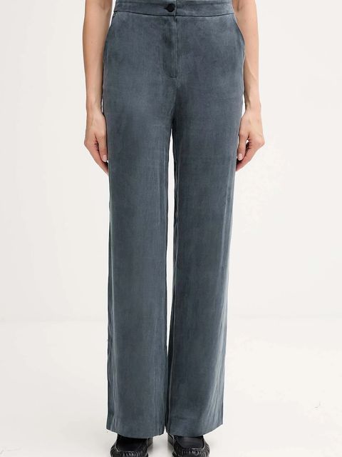 Hoss Intropia spodnie damskie kolor granatowy proste high waist 6542832 - zdjęcie produktu nr 1