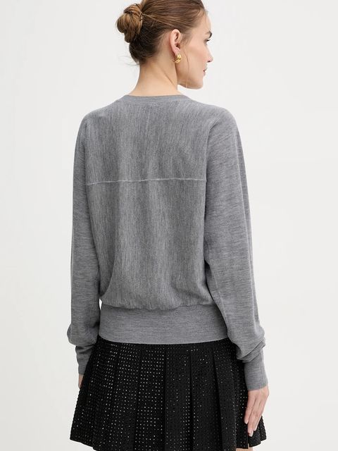 Pinko sweter damski kolor szary lekki 105417 A18M