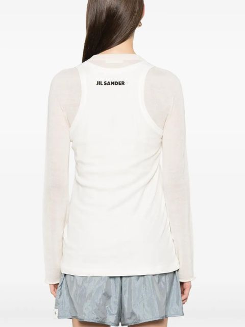 Jil Sander raw-cut sweater - White