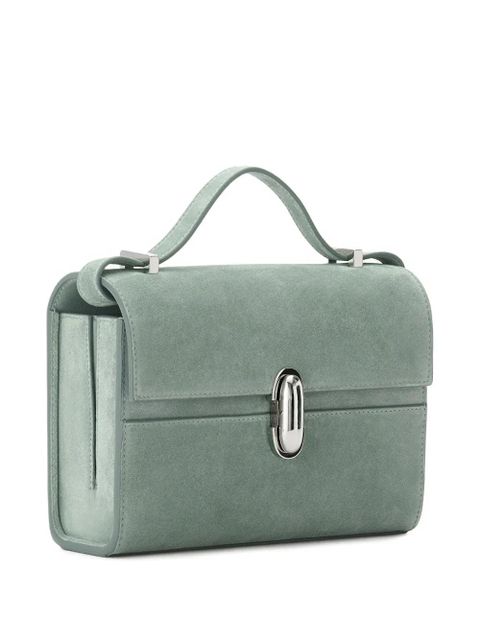 Savette Symmetry 19 clasp-fastening suede cross body bag - Green - zdjęcie produktu nr 2