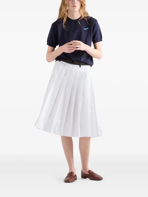 Prada silk crew-neck sweater - Blue - zdjęcie produktu nr 2