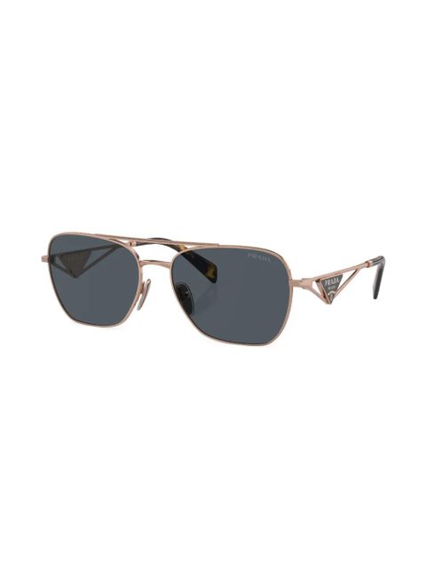 Prada Eyewear triangle-logo pilot sunglasses - Gold - zdjęcie produktu nr 2