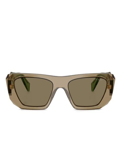 Prada Eyewear Symbole geometric-frame sunglasses - Brown - zdjęcie produktu nr 1