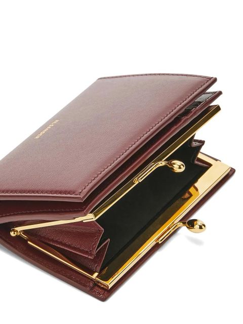 Jil Sander Goji logo-stamp leather purse - Red