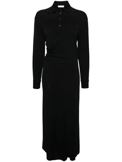 Rabanne ruched midi wrap dress - Black