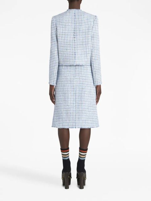 ETRO round-neck tweed jacket - Blue