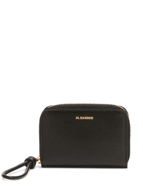 Jil Sander logo-plaque zip-up purse - Black - zdjęcie produktu nr 1