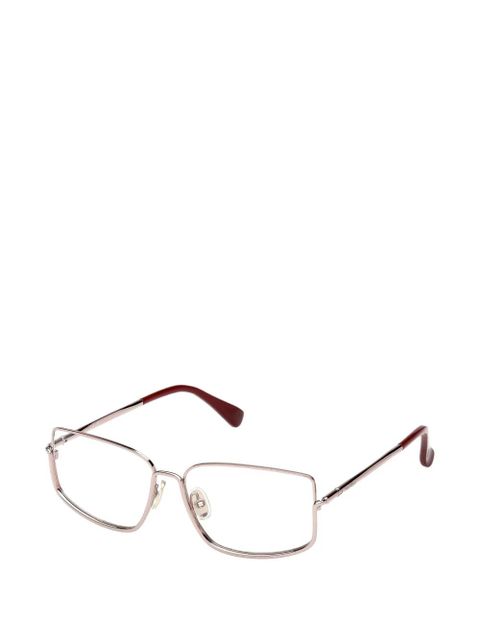 Max Mara Eyewear rectangle frame glasses - Silver - zdjęcie produktu nr 2