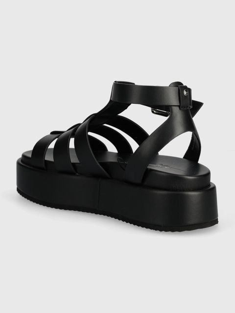 Buffalo sandały Noa Greek Sandal damskie kolor czarny na platformie 1602209.BLK - zdjęcie produktu nr 2