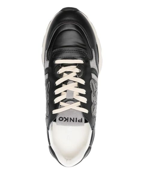 PINKO leather logo-detail sneakers - Black - zdjęcie produktu nr 2