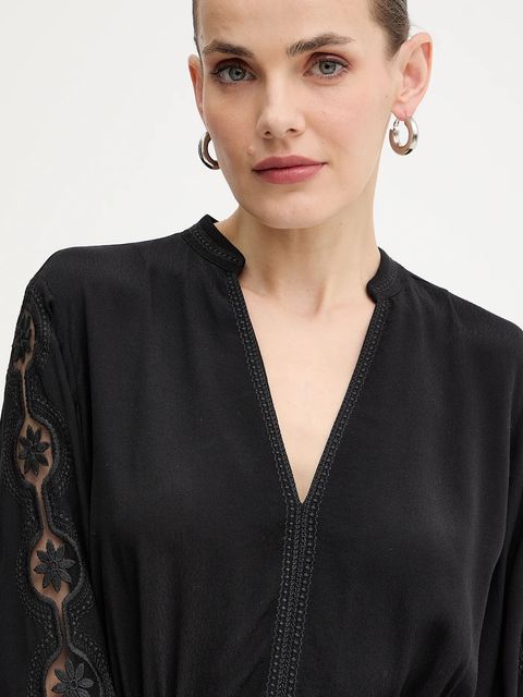 Twinset sukienka kolor czarny mini rozkloszowana 252TP2150