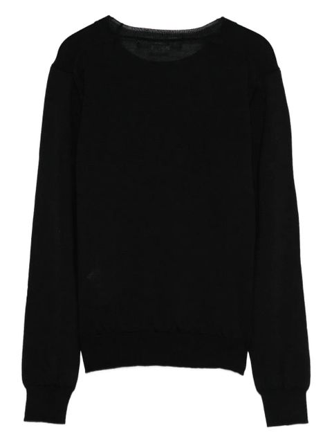 Comme Des Garçons round-neck long-sleeve sweater - Black - zdjęcie produktu nr 2