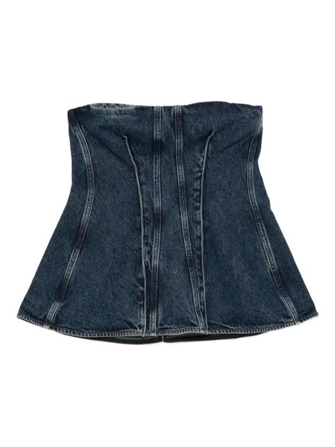 AGOLDE panelled strapless top - Blue - zdjęcie produktu nr 1