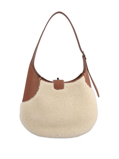 Loro Piana medium Bobbin shearling leather-trim shoulder bag - Neutrals - zdjęcie produktu nr 2