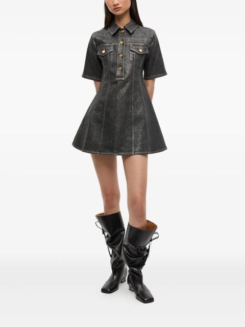 GANNI denim mini dress - Black - zdjęcie produktu nr 2