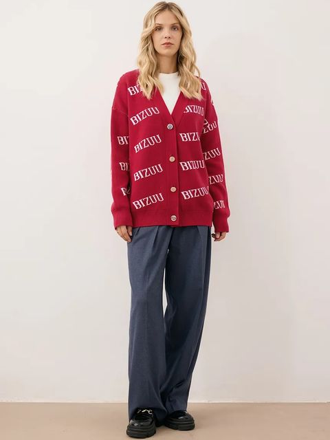 Bizuu kardigan bawełniany KYLE damski kolor bordowy KYLE BORDOWY