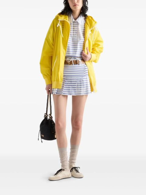 Prada striped poplin mini skirt - Blue