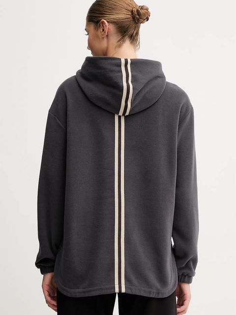 EA7 Emporio Armani bluza damska kolor szary z kapturem gładka AF15528.7W000567